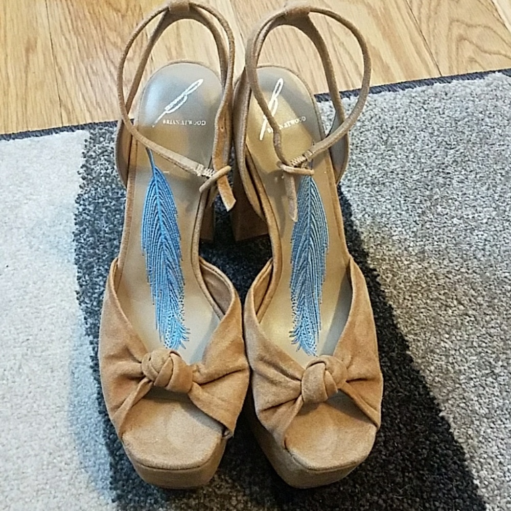 Brand new Brian Atwood platform open toe shoes